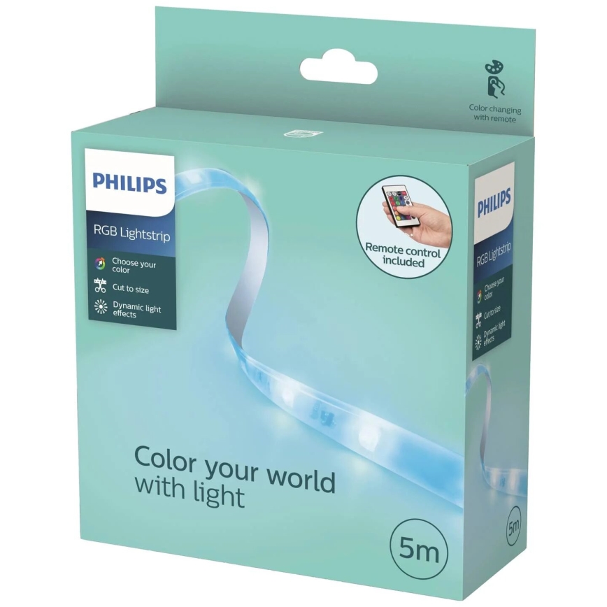 Philips - RGBW dimmelhető LED szalag 5m LED/12W/230V + távirányító