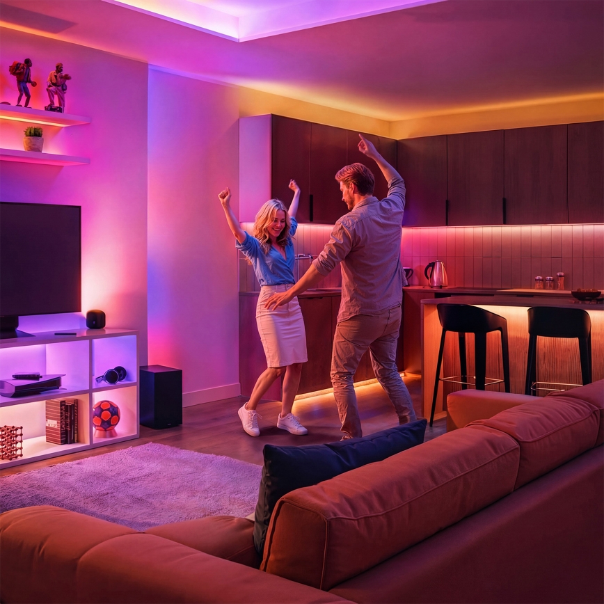 Philips - LED RGBIC Fényerőszabályozható szalag SMART STRIP 10m LED/43W/230V 2700-6500K Wi-Fi