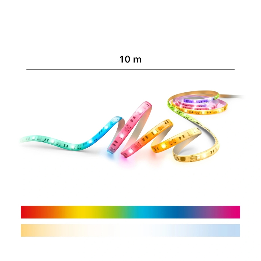 Philips - LED RGBIC Fényerőszabályozható szalag SMART STRIP 10m LED/43W/230V 2700-6500K Wi-Fi