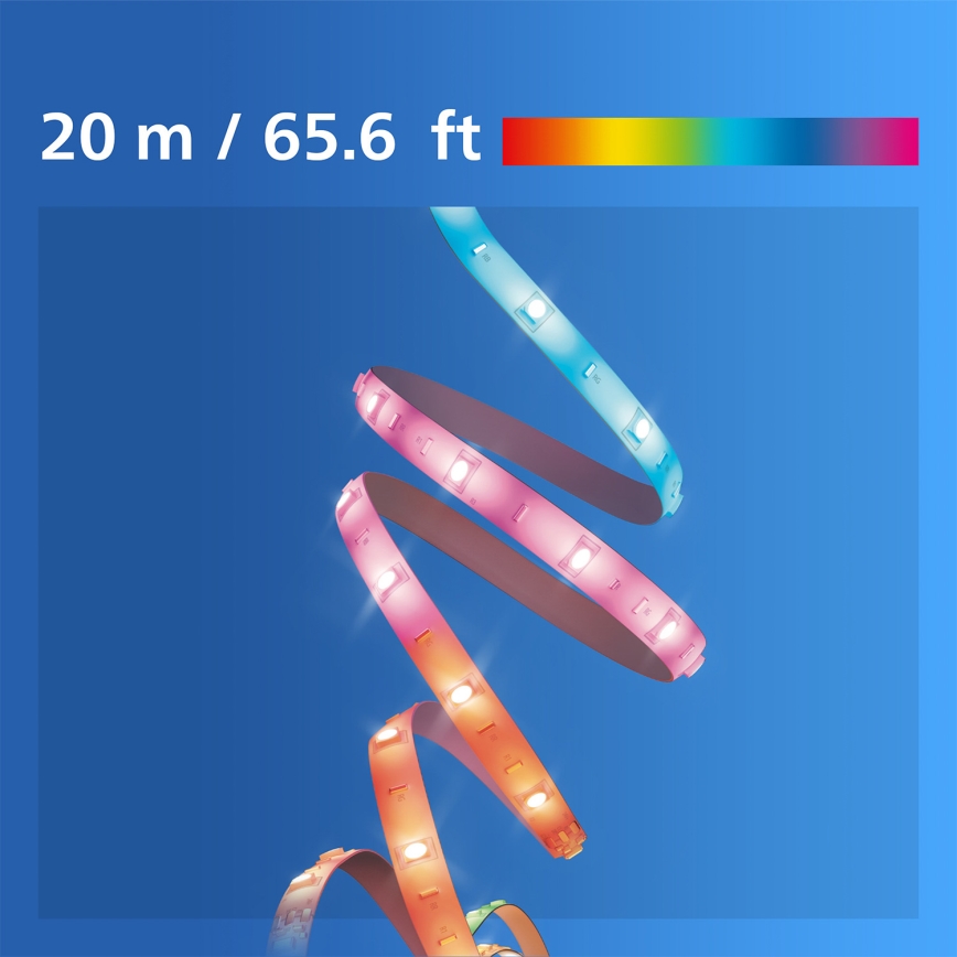 Philips - LED RGBIC dimmelhető szalag SMART STRIP 20m LED/36W/230V 2700-6500K Wi-Fi