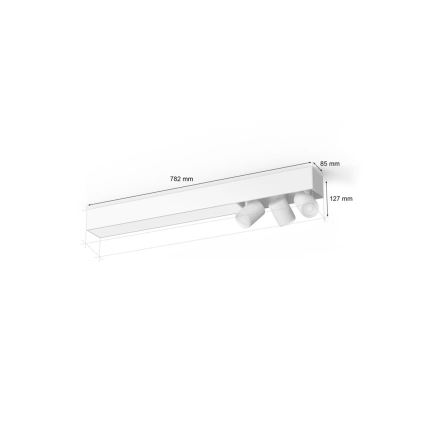 Philips - LED RGBW Dimmerelhető spotlámpa Hue CENTRIS 3xGU10/4,2W/230V + LED/11W 2000-6500K