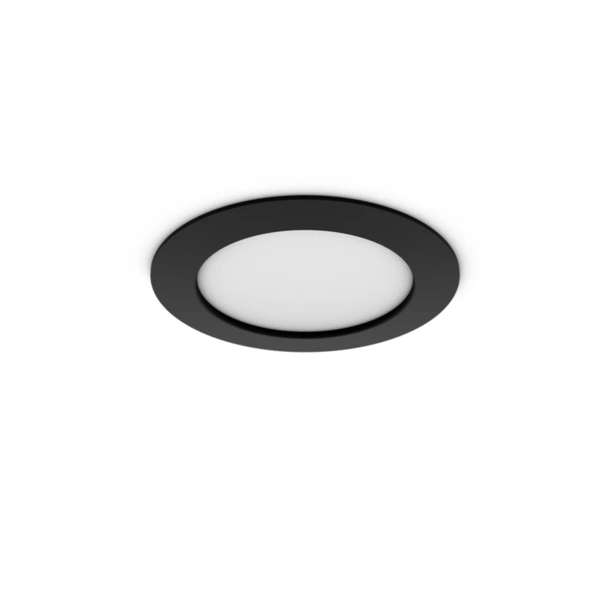 Philips - LED RGBW Dimmelhető fürdőszobai süllyesztett mennyezeti lámpa Hue SLIM LED/12W/230V 1000-20000K fekete IP44