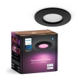 Philips - LED RGBW  Dimmelhető fürdőszobai beépíthető lámpa Hue SLIM LED/8,3W/230V 2000-6500K IP44 fekete