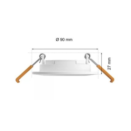 Philips - LED RGBW Dimmelhető fürdőszobai beépíthető lámpa Hue SLIM LED/8,3W/230V 2000-6500K IP44 fehér