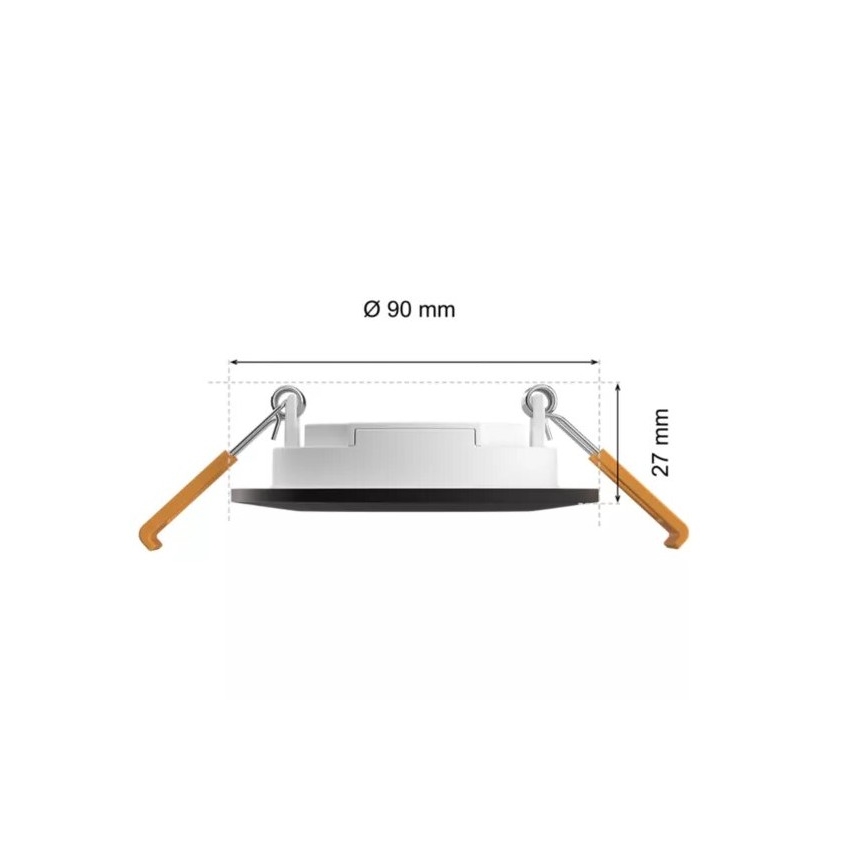 Philips - LED RGBW  Dimmelhető fürdőszobai beépíthető lámpa Hue SLIM LED/8,3W/230V 2000-6500K IP44 fekete