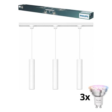 Philips - LED RGBW dimmelhető, kábeles függeszték az EASYLINK HUE sínrendszerhez 3xGU10/4,7W/230V 2200-6500K 1 m fehér