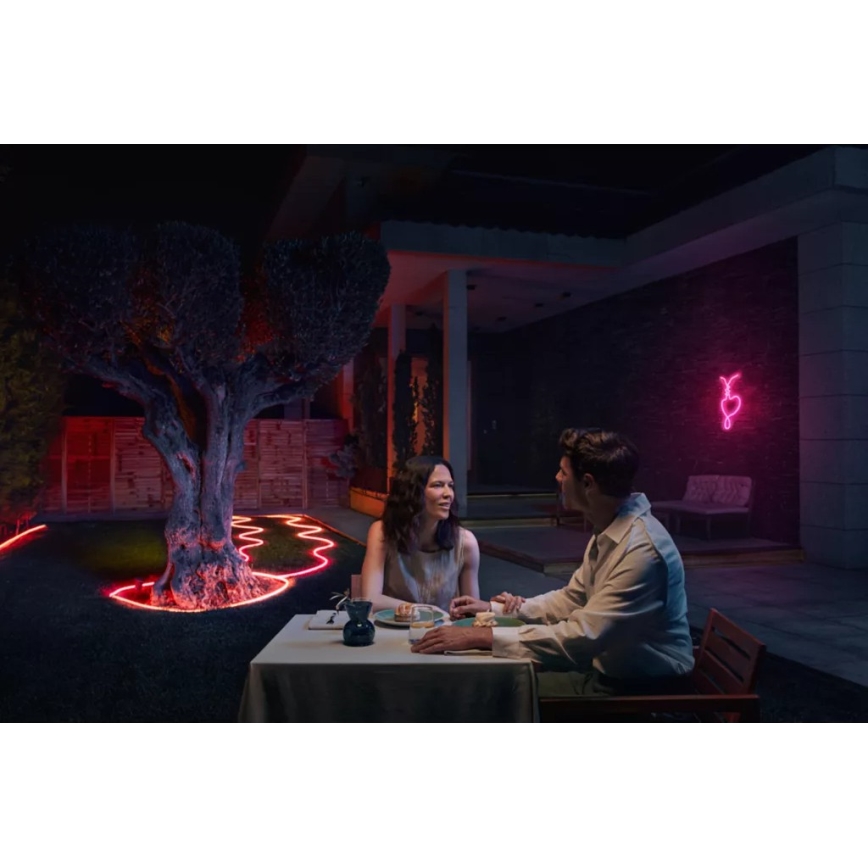 Philips - LED RGBW Dimmelhető kültéri szalag Hue NEON 5m LED/30W/230V 2200-6500K IP67 + mozgásérzékelő