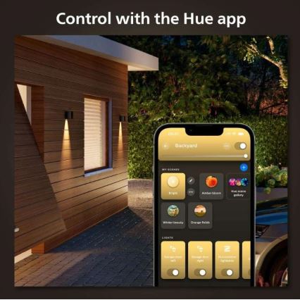 Philips - LED RGBW Dimmelhető kültéri fali lámpa Hue RESONATE LED/8W/230V 2000–6500K IP44