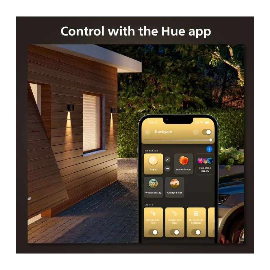 Philips - LED RGBW Dimmelhető kültéri fali lámpa Hue RESONATE LED/8W/230V 2000–6500K IP44