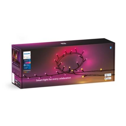 Philips - LED RGBW Dimmelhető kültéri lánc HUE WHITE AND COLOR AMBIANCE 500xLED 44,4 m 2000-6500K IP54