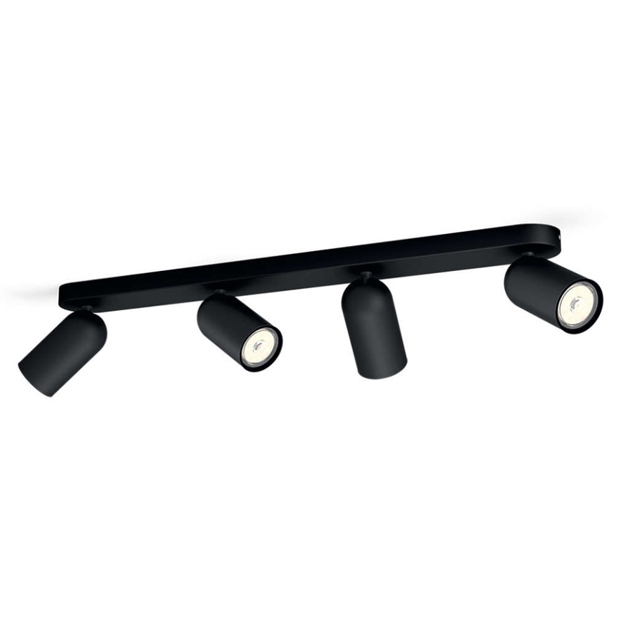 Philips - LED RGBW dimmelhető spotlámpa PONGEE 4xGU10/4,9W/230V 2700–6500K fekete