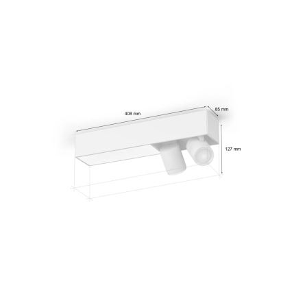 Philips - LED RGBW Dimmelhető spotlámpa Hue CENTRIS 2xGU10/4,2W/230V+ LED/11W