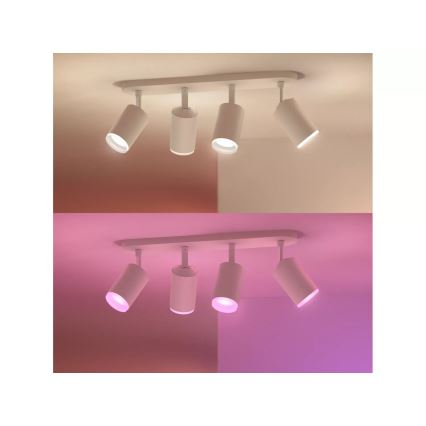 Philips - LED RGBW Dimmelhető spotlámpa Hue FUGATO 4xGU10/4,2W/230V 2000-6500K fehér
