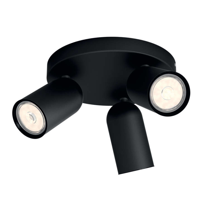 Philips - LED RGBW dimmelhető spotlámpa PONGEE 3xGU10/4,8W/230V 3000K fekete + távirányító