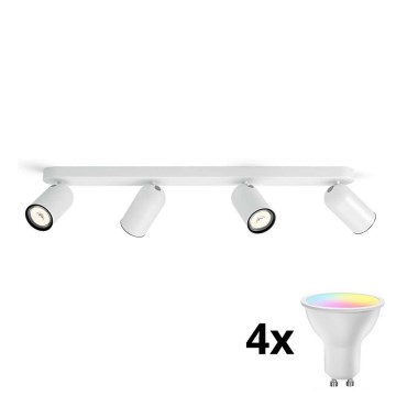 Philips - LED RGBW dimmelhető spotlámpa PONGEE 4xGU10/4,9W/230V 2700-6500K fehér