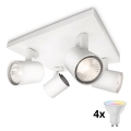 Philips - LED RGBW dimmelhető spotlámpa RUNNER 4xGU10/6,5W/230V 2700-6500K fehér