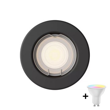 Philips - LED RGBW dimmelhető süllyesztett mennyezeti lámpa PERIDOT 1xGU10/6,5W/230V 2700-6500K fekete