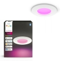 Philips - LED RGBW fényerőszabályozható fürdőszobai beépíthető mennyezeti lámpa Hue SLIM LED/8,3W/230V 1000-20000K fehér IP44