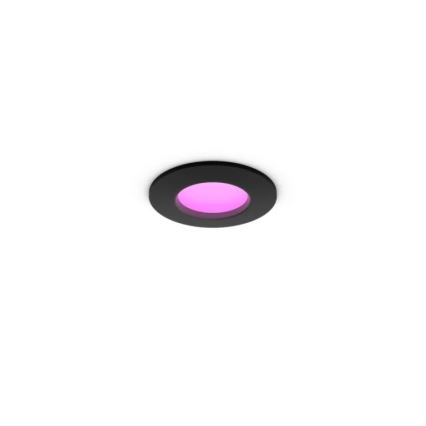 Philips - LED RGBW Fényerőszabályozható beépíthető fürdőszobai lámpatest Hue SLIM LED/8,3W/230V 1000-20000K fekete P44