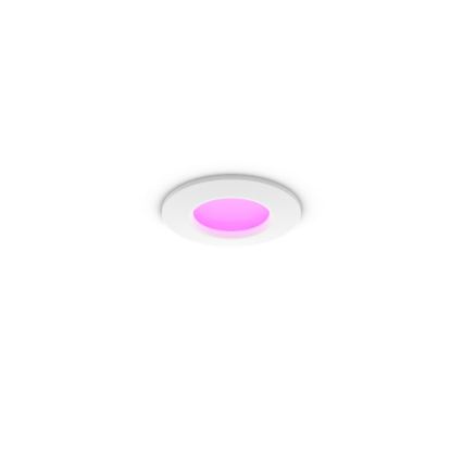 Philips - LED RGBW fényerőszabályozható fürdőszobai beépíthető mennyezeti lámpa Hue SLIM LED/8,3W/230V 1000-20000K fehér IP44