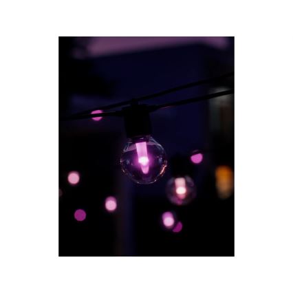 Philips - LED RGBW fényerőszabályozható kültéri fényfüzér Hue FESTAVIA 20xLED 14m IP65