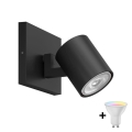 Philips - LED RGBW fényerőszabályozható spotlámpa RUNNER 1xGU10/6,5W/230V 2700-6500K fekete