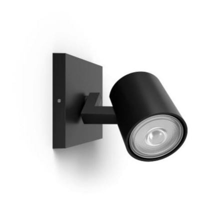 Philips - LED RGBW fényerőszabályozható spotlámpa RUNNER 1xGU10/6,5W/230V 2700-6500K fekete