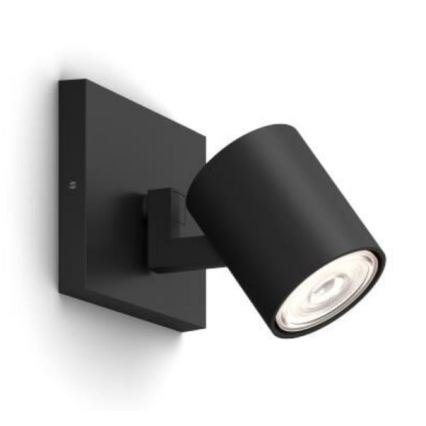 Philips - LED RGBW fényerőszabályozható spotlámpa RUNNER 1xGU10/6,5W/230V 2700-6500K fekete