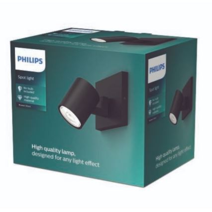 Philips - LED RGBW fényerőszabályozható spotlámpa RUNNER 1xGU10/6,5W/230V 2700-6500K fekete