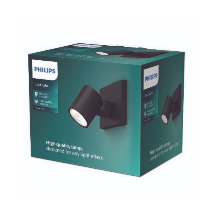 Philips - LED RGBW fényerőszabályozható spotlámpa RUNNER 1xGU10/6,5W/230V 2700-6500K fekete