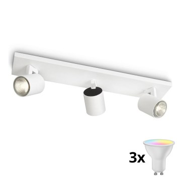 Philips - LED RGBW fényerőszabályozható spotlámpa RUNNER 3xGU10/6,5W/230V 2700-6500K fehér