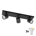 Philips - LED RGBW fényerőszabályozható spotlámpa RUNNER 3xGU10/6,5W/230V 2700-6500K fekete