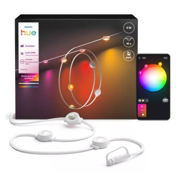 Philips - LED RGBW Hosszabbítható, dimmelhető kültéri fényfüzér Hue FESTAVIA 16xLED 9m 1000-20000K IP65