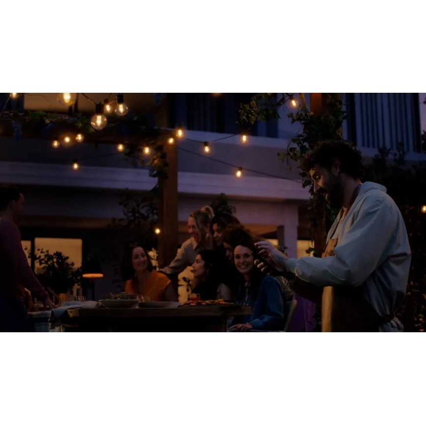 Philips - Hue FESTAVIA RGBW LED hosszabbítható, fényerőszabályozható kültéri fényfüzér 20× LED, 14 m, IP65