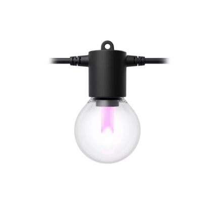 Philips - Hue FESTAVIA RGBW LED hosszabbítható, fényerőszabályozható kültéri fényfüzér 20× LED, 14 m, IP65