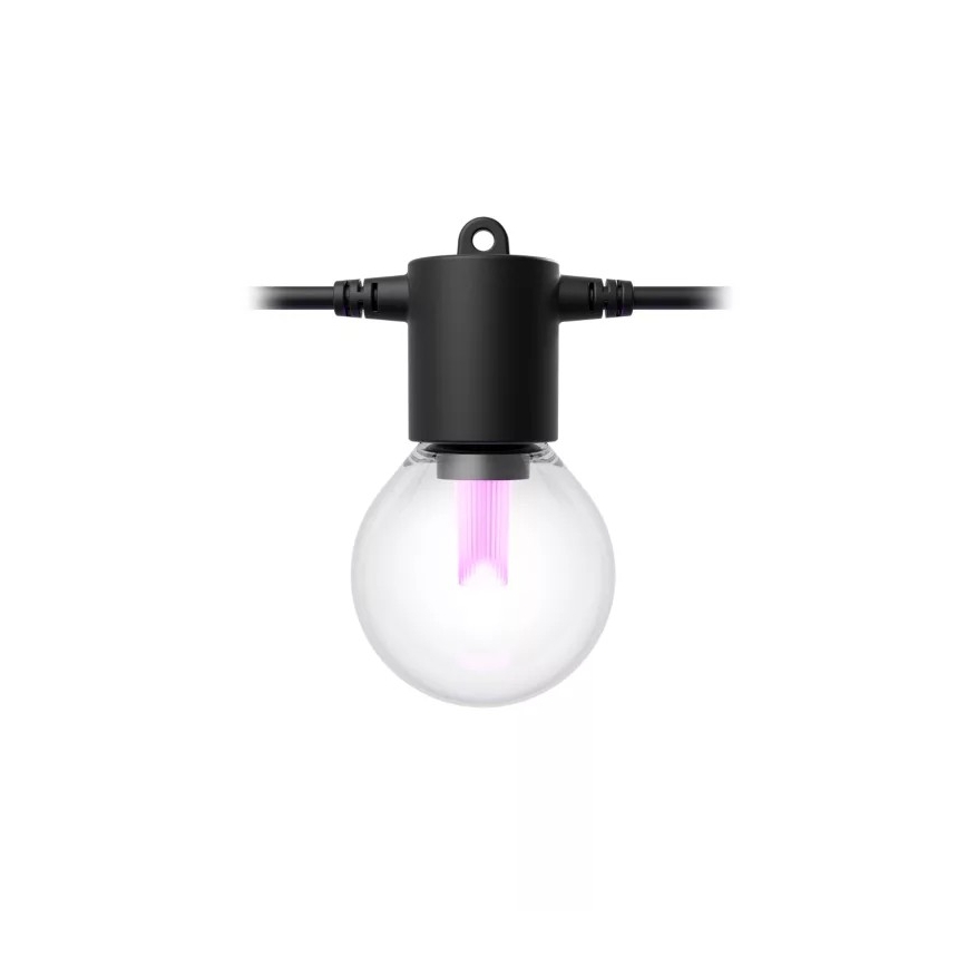Philips - Hue FESTAVIA RGBW LED hosszabbítható, fényerőszabályozható kültéri fényfüzér 20× LED, 14 m, IP65