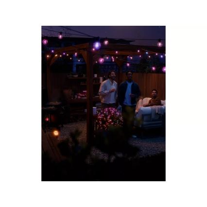 Philips - bővíthető, dimmelhető RGBW LED-es kültéri fényfüzér Hue FESTAVIA 10xLED 7m IP65