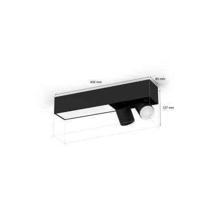 Philips - LED RGBW Dimmeres spotlámpa Hue CENTRIS 2xGU10/4,2W/230V + LED/11W 2000-6500K