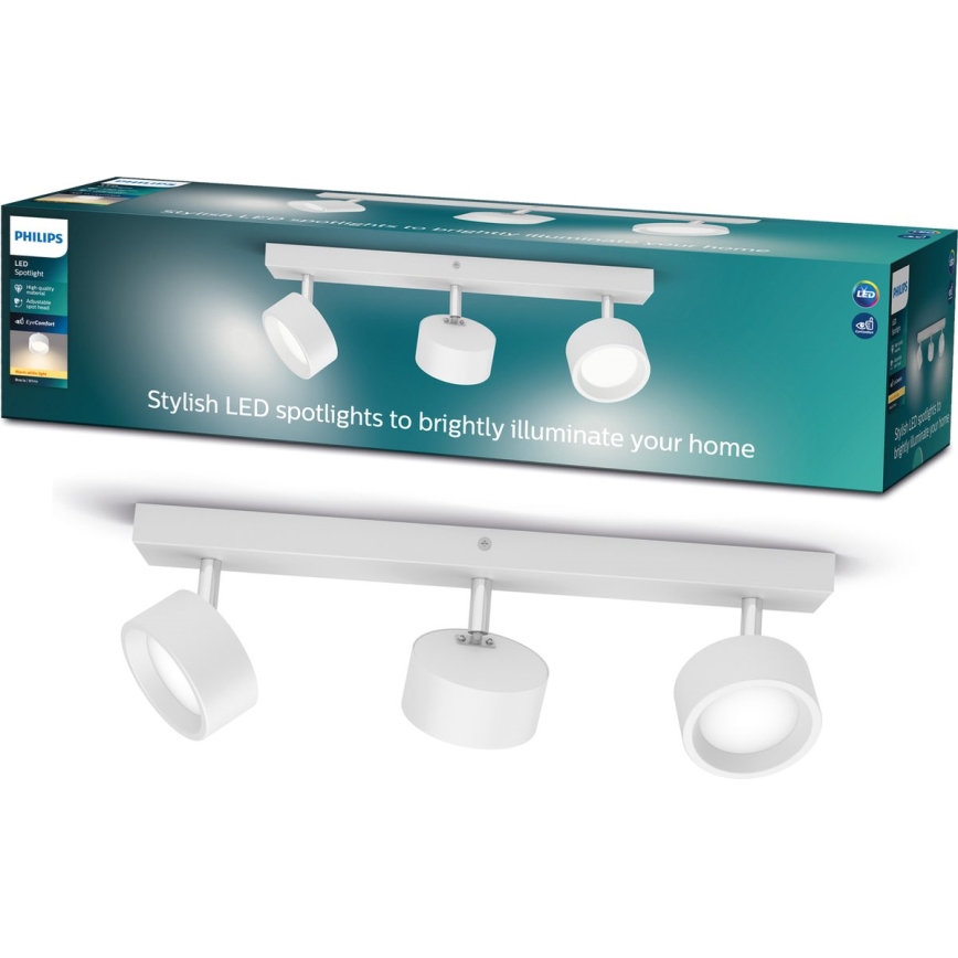 Philips - LED Spotlámpa 3xLED/5,5W/230V fehér