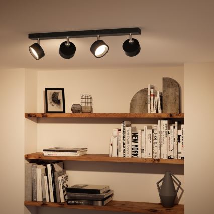 Philips - LED Spotlámpa 4xLED/5,5W/230V fekete