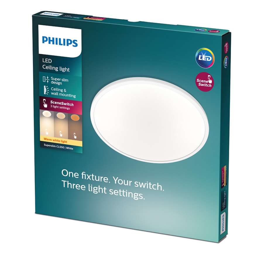 Philips - LED Szabályozható mennyezeti lámpa 1xLED/15W/230V 2700K