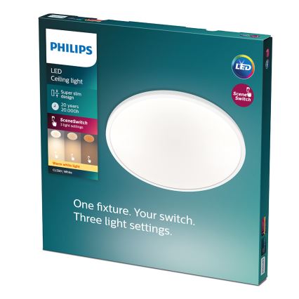 Philips - LED Szabályozható mennyezeti lámpa CLEAR 1xLED/18W/230V  2700K