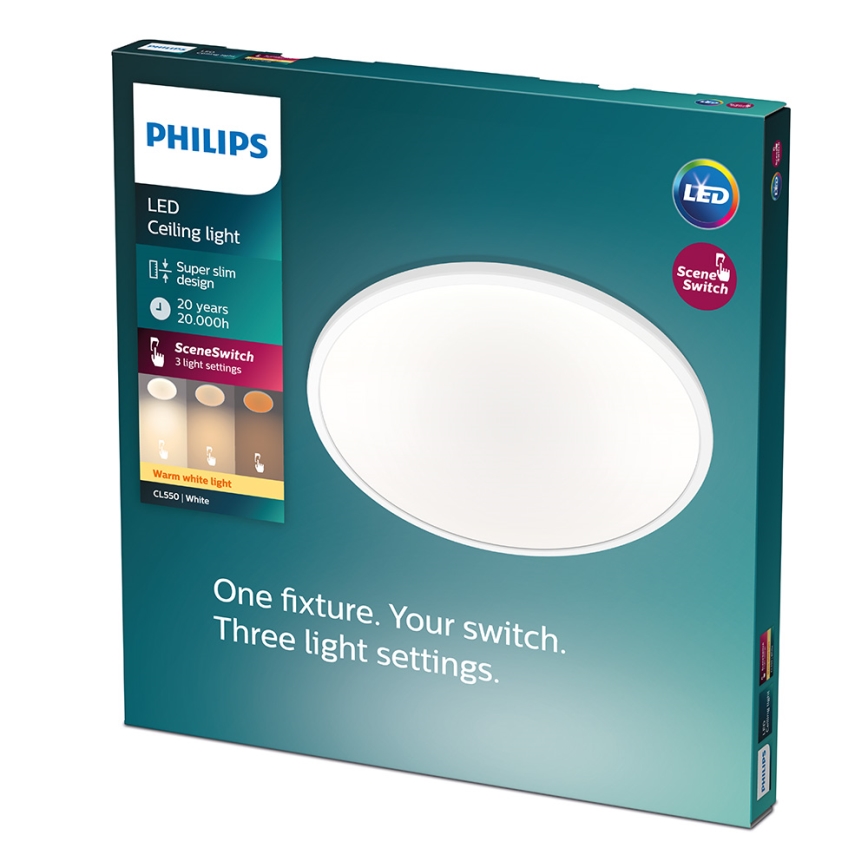 Philips - LED Szabályozható mennyezeti lámpa CLEAR 1xLED/18W/230V  2700K