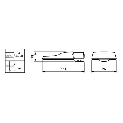 Philips - LED utcai lámpa CORELINE MALAGA LED/25W/230V 4000K IP65