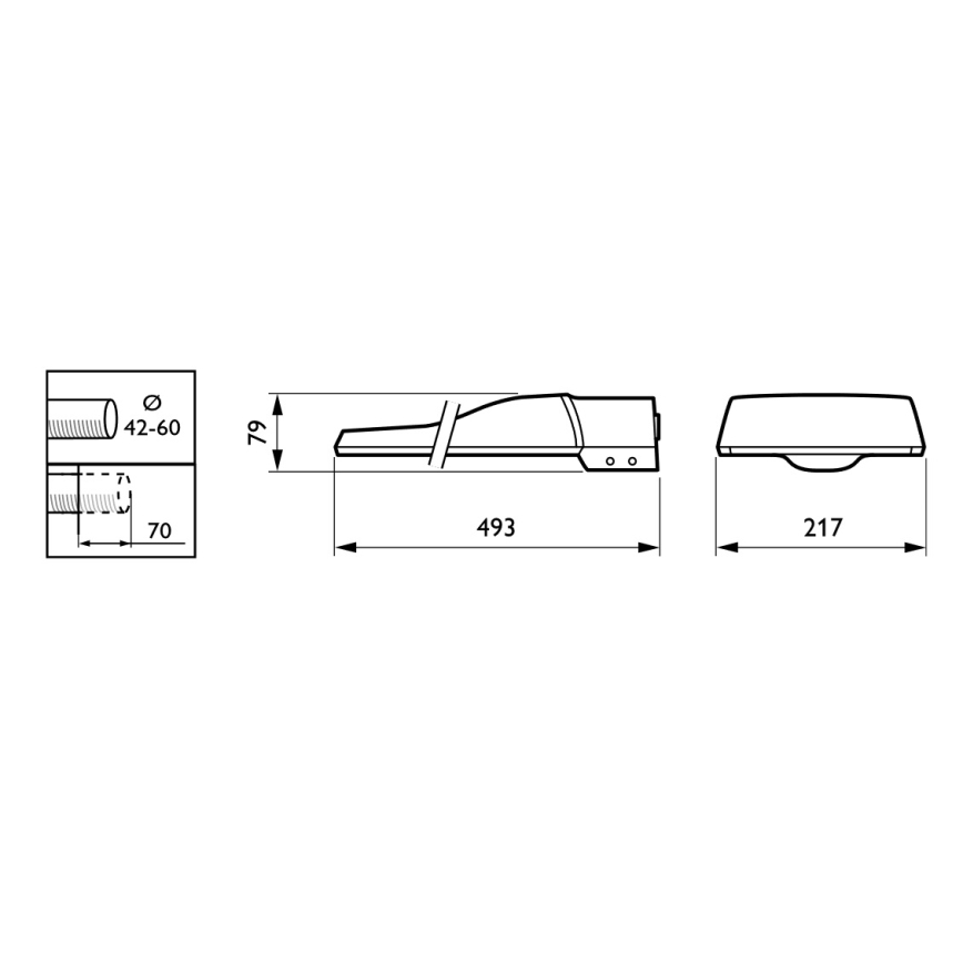 Philips - LED utcai lámpa CORELINE MALAGA LED/46,5W/230V 3000K IP65