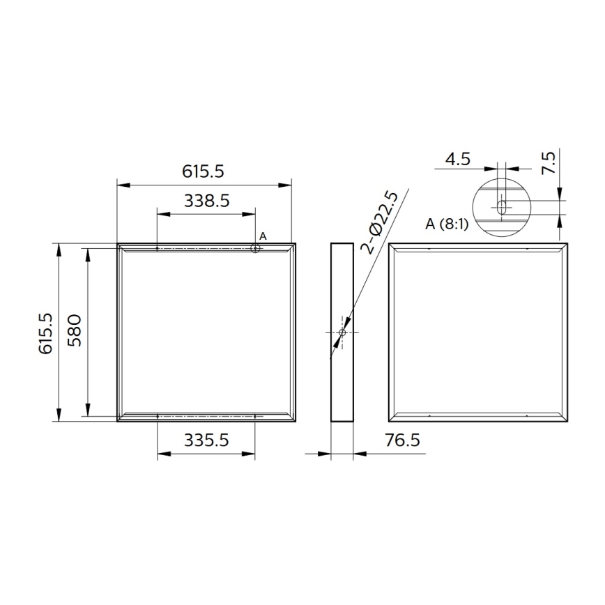 Philips - LEDINAIRE és CORELINE LED-panelek felületre szereléséhez való szerelőkészlet