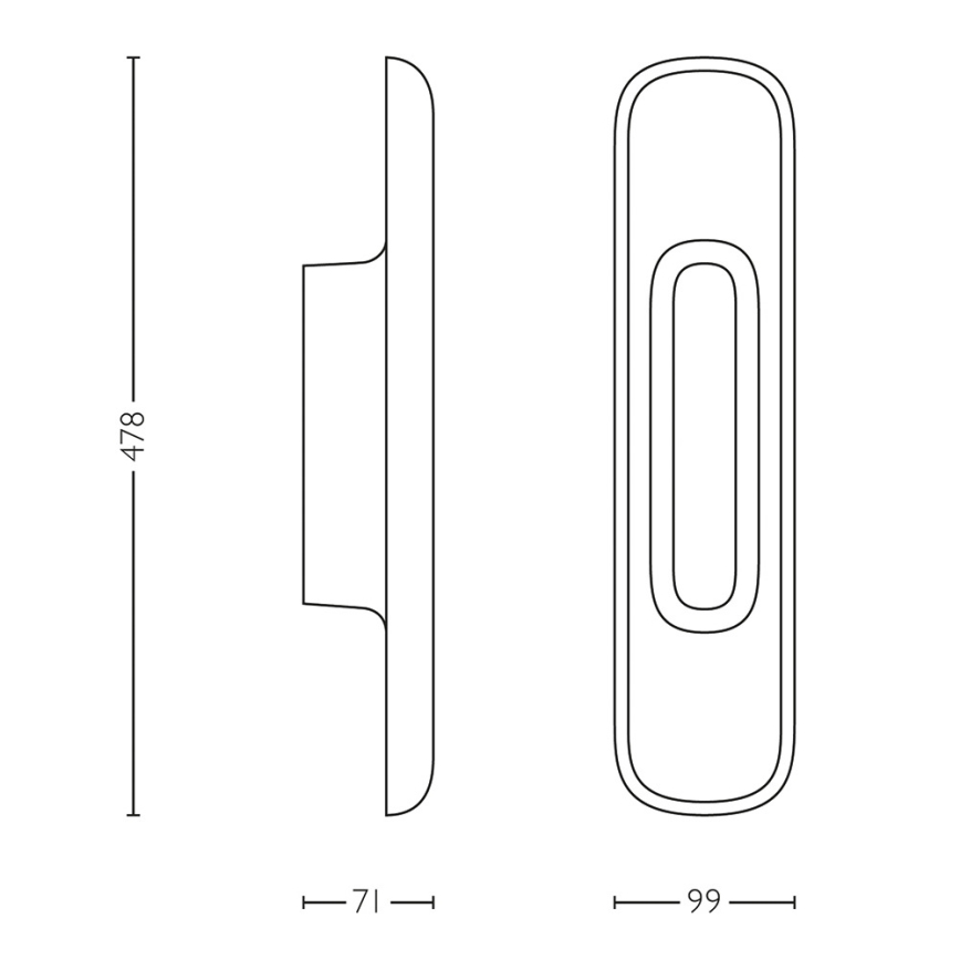 Philips Lirio 36837/30/LI - DOLINEA LED-es fali lámpa  2xLED/7,5W fekete
