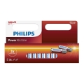 Philips LR03P12W/10 - 12 db alkáli elem AAA POWER ALKALINE 1,5V 1150mAh