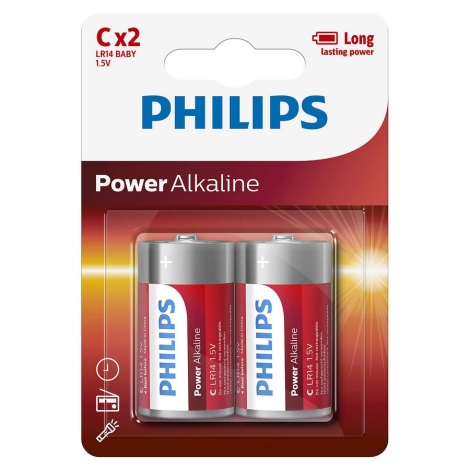 Philips LR14P2B/10 - 2 db alkáli elem C POWER ALKALINE 1,5V