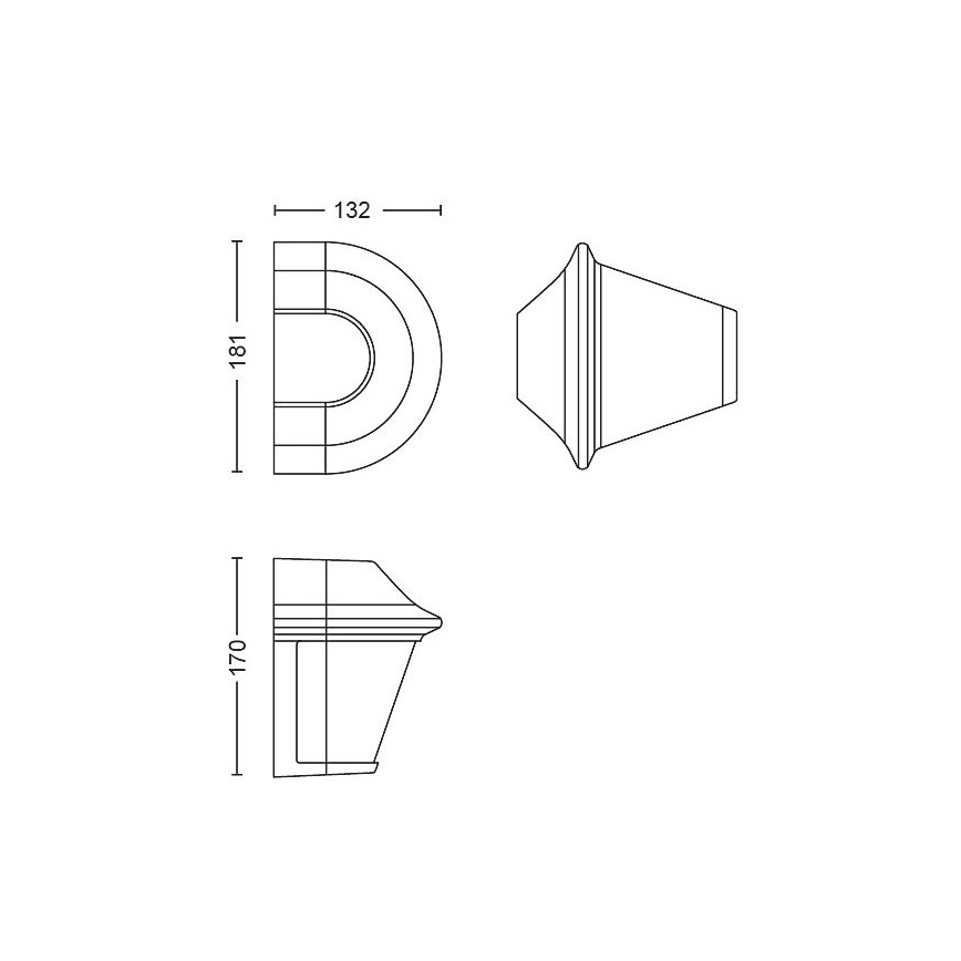 Philips Massive - Kültéri fali lámpa 1xE27/42W/230V IP44